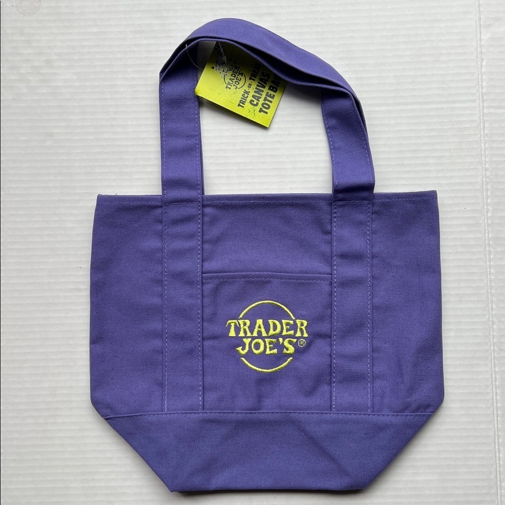 Trader Joe's Special Edition Canvas Tote Bags - Purple and Black 2 Pack - Picture 3 of 3